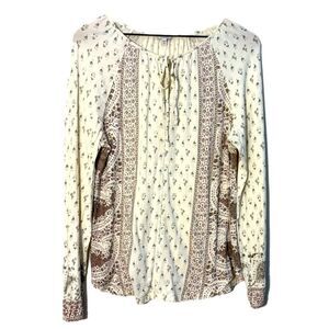 Lucky Brand Boho Long Sleeve Top.
